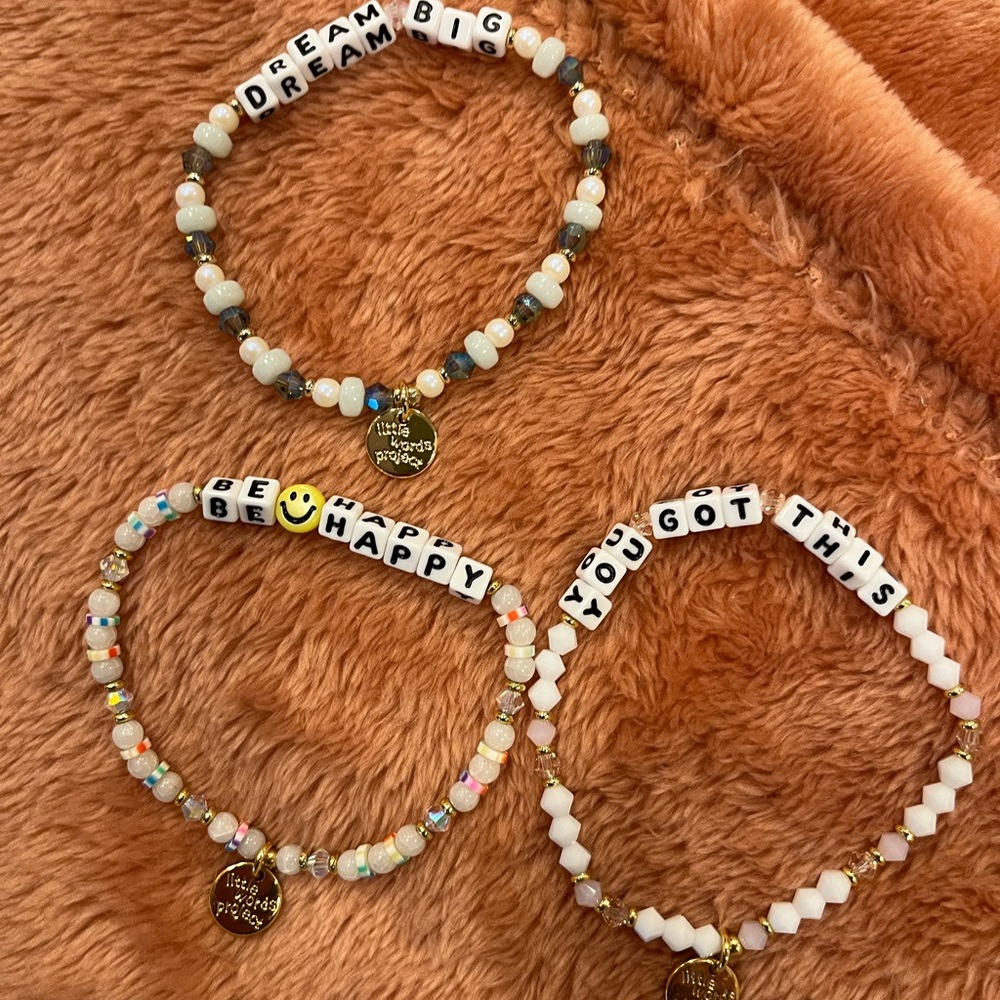 Set of 3 Little words project bracelets - Picture 2 of 2